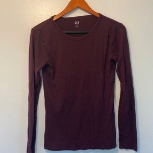 LIKE NEW GAP Women's Red Long Sleeve Shirt Sz. S